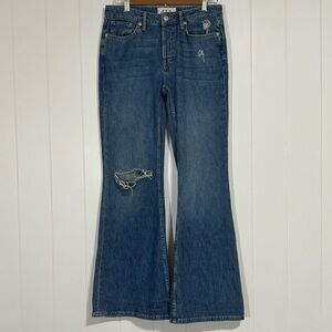 We The Free Loose Fit Distressed Flare Leg Jeans size 27